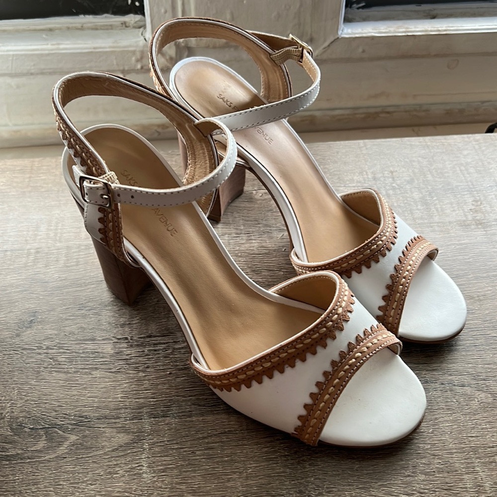 White Leather Heels